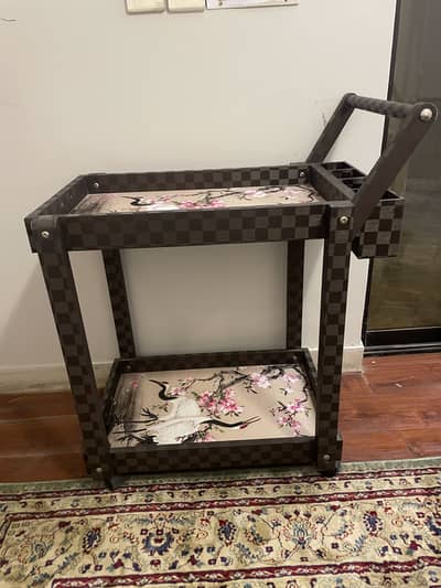 Elegant customised Tea Trolley with Multiple Serving Compartments