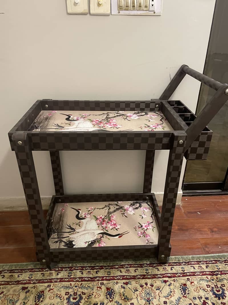 Customised multi purpose trolley with Multiple Serving Compartments 4