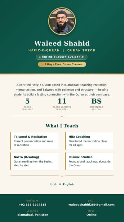 Online Quran tutor