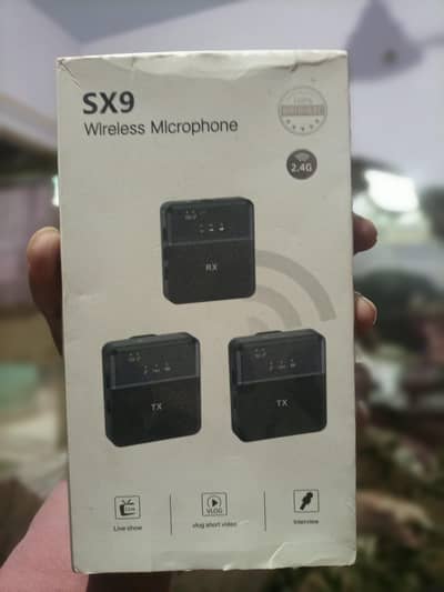 SX9 Wireless Dual Mic. 2 TX + 1 RX Type-C. Like New