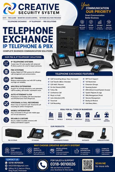 telephone exchange/Cctv Camera