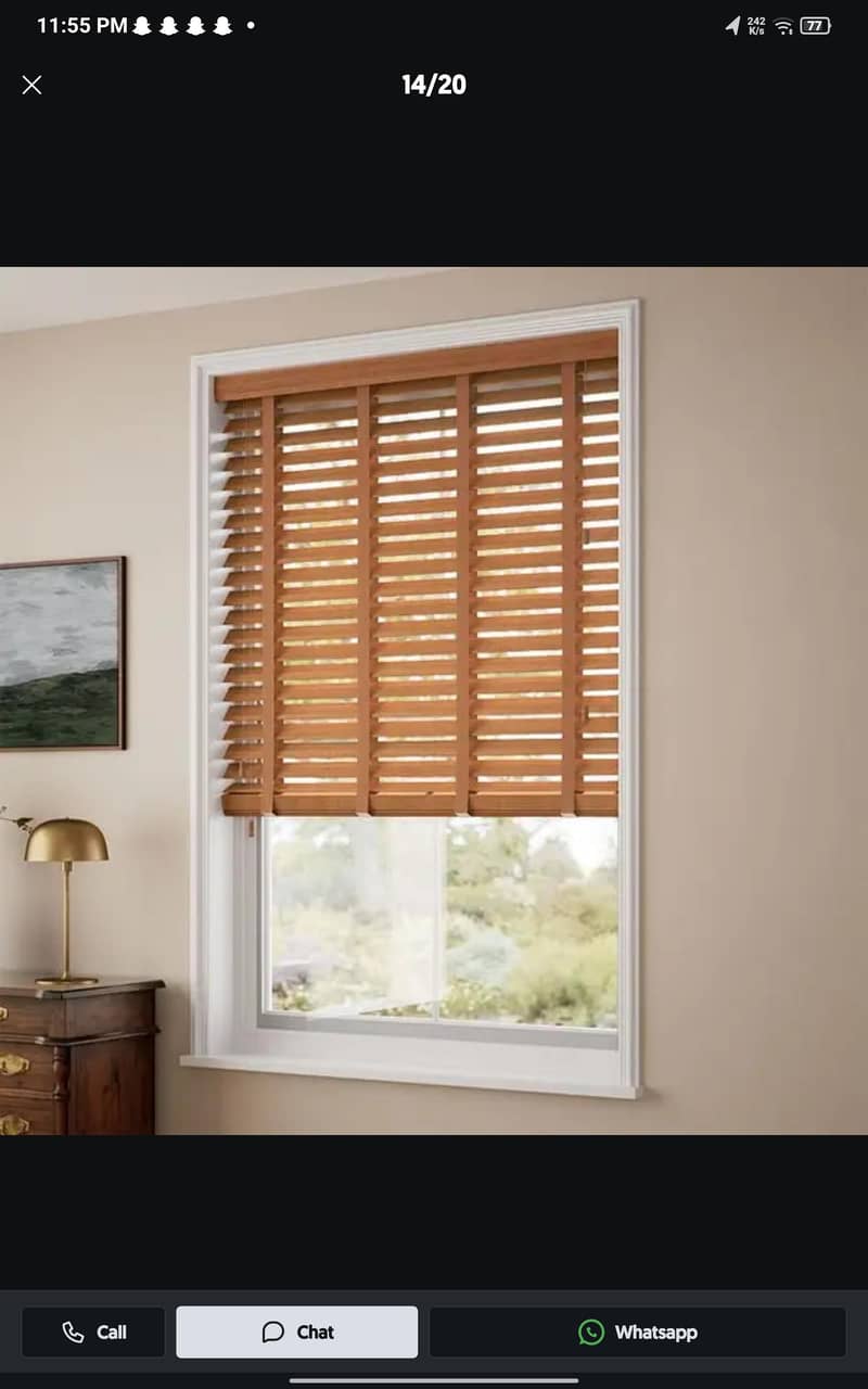 Blinds - Office Blinds - Roller Zebra Blind - Window Wooden Blinds 0
