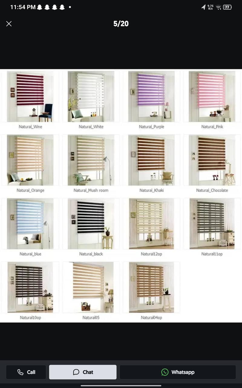 Blinds - Office Blinds - Roller Zebra Blind - Window Wooden Blinds 8