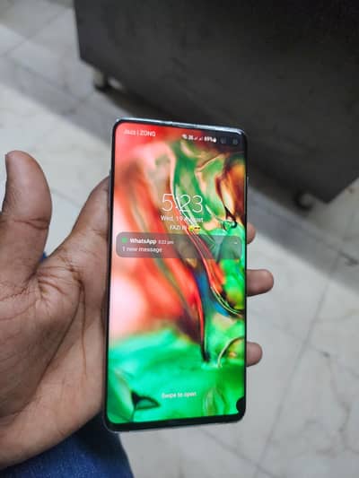 Samsung Mobile S10 Plus 8by128gb Dual PTA minor Dot Only read add