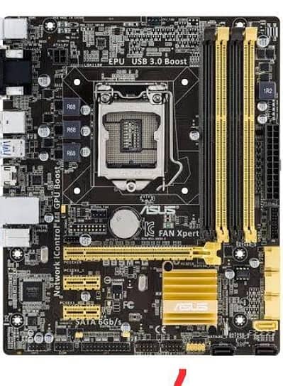 Asus B85 Motherboard and i5 4460 used 1 month