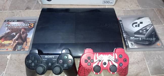 PS3 SUPER SLIM CONSOLE WITH 30+ GAMES  | 500 GB
