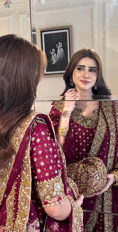 :*Haris Shakeel Addawork Formal Wedding Collection-Aisha Margenta