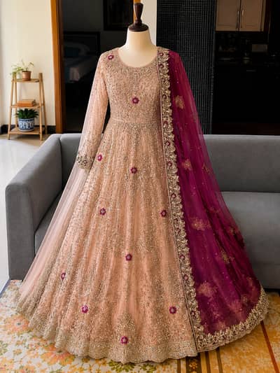 Heavy bridal wear maxi