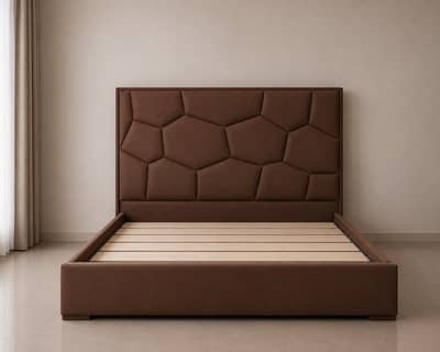 Wooden/velvet Bed for Sale