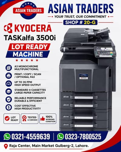 KYOCERA TASKalfa 3500i HEAVY DUTY B/W PHOTOCOPIER WITH PRINT SCAN