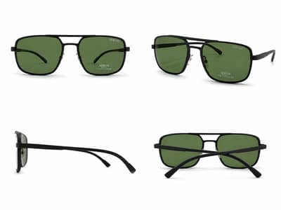 Giorgio Armani Sunglasses – Black Frame, Green Lenses