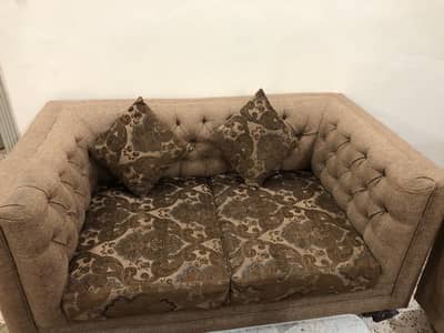 Brand New 5 Seater Tufted Sofa Set - Brown & Beige - Rawalpindi