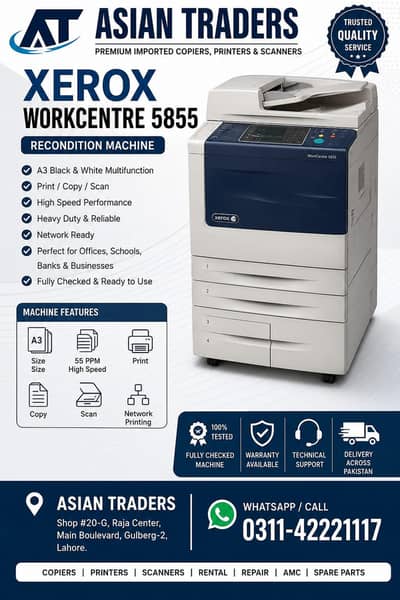Xerox WorkCentre 5855 Import Reconditioned Photocopier - Asian Traders