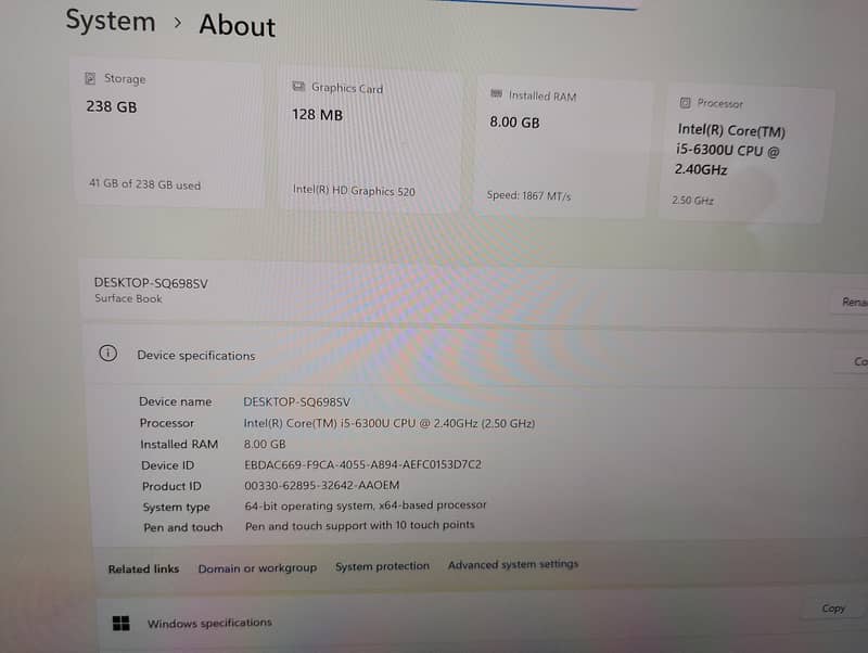 Microsoft surface book 1 4