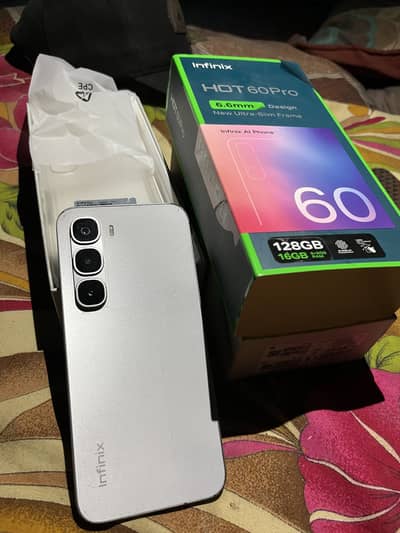 Infinix hot 60 pro 8+8/128 with box and cable