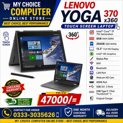 Lenovo Yoga 370 x360 Touch  Laptop Core i7