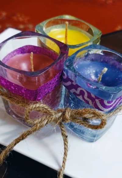 Home made scented candles. . . .