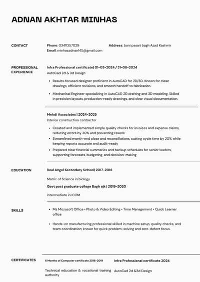 i need to job for accountant autocad jobs