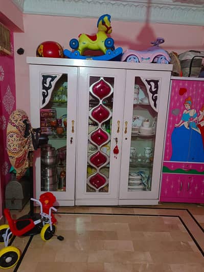 New full Bridal bedset, double bed, Almari, divider, dressing table