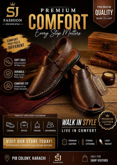 leather peshawari chappal