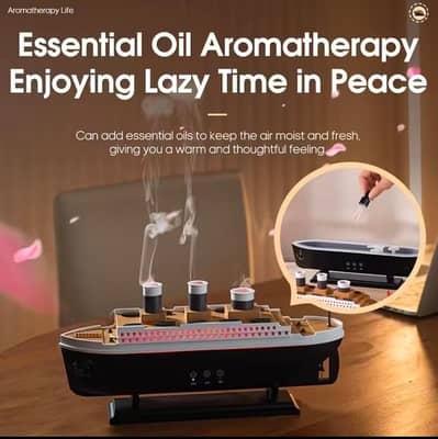  Ship Humidifier & Aroma Diffuser | Remote Control + Mist + Night Li