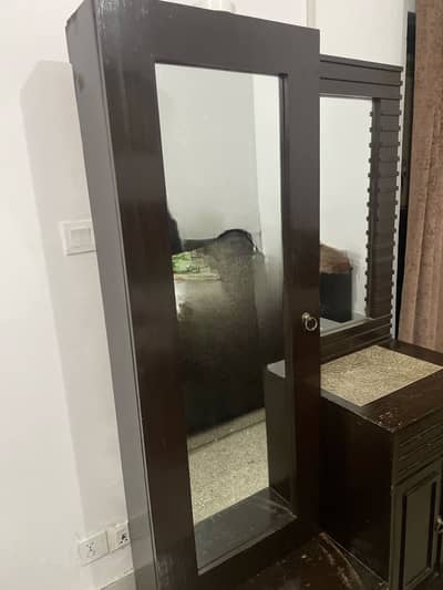 Dressing table and cupboard