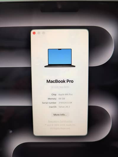 MacBook M4 pro 14 inch 48/512