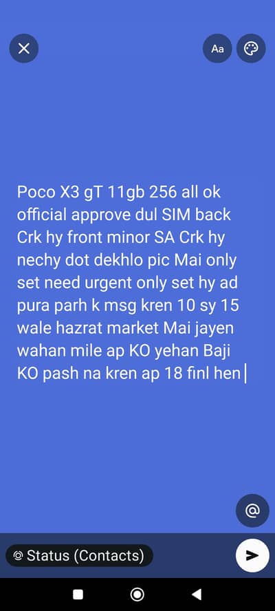 Poco X3 gT 11gb 256gb add parhlo pehle pic Mai dekhlo