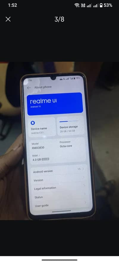 Realme C51 4/64 arjent sale and exchnage only mobile hai