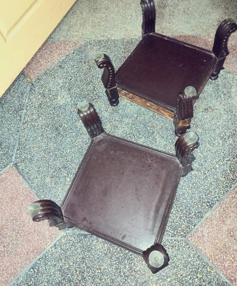 two mirror side tables 4