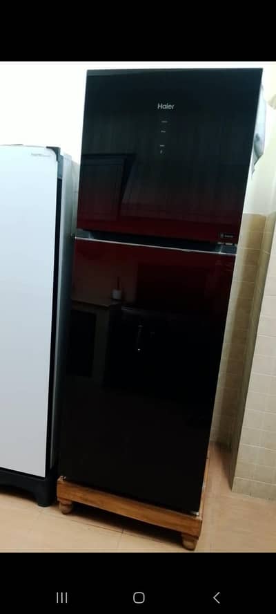 Haier HRF 2 Tone Red and Black Digital Inverter