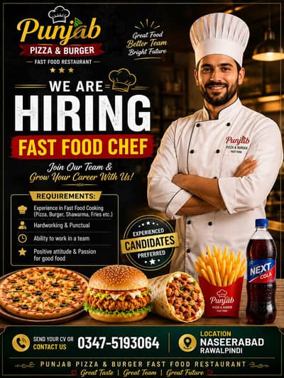 Pizza and Fast Food Chef Needed