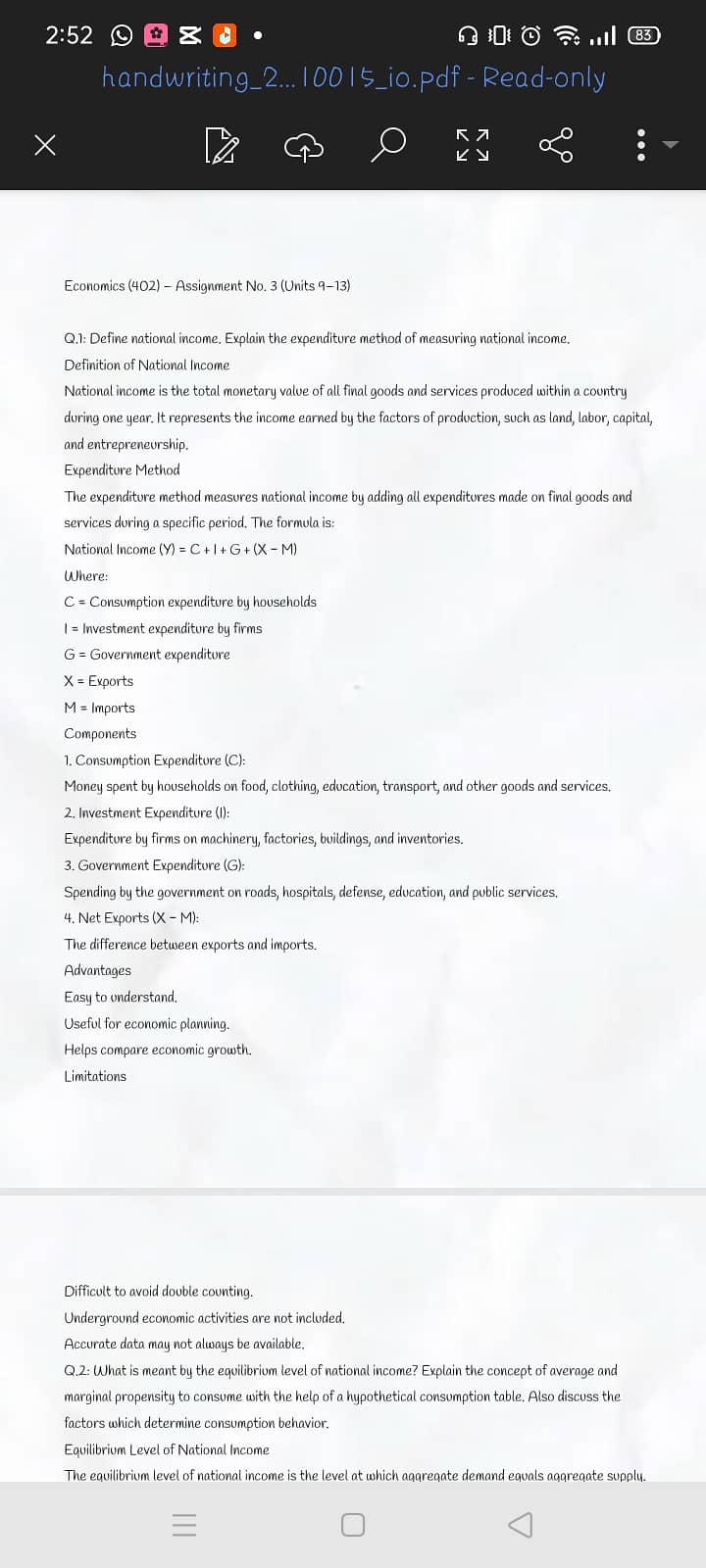 Assignment writing/typing and handwritten assignment/notes 2