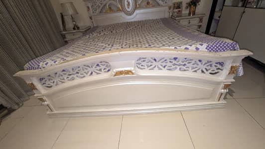 white bed