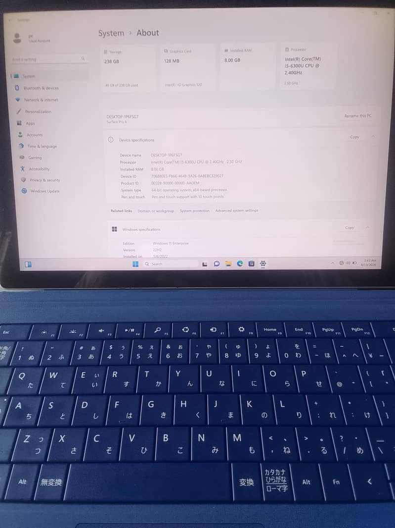 Microsoft Surface Pro 4 8