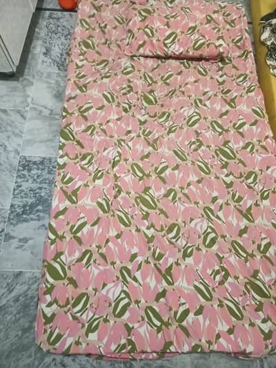 Twin XL mattress with pillow and cover