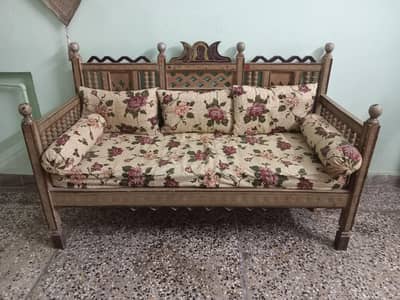 Pure Wooden 3 Seater Sofa