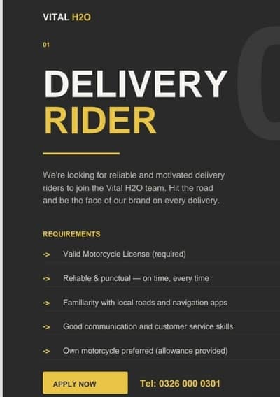 delivery rider / office boy / l