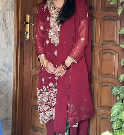 3 piece Ready to Wear chiffon dress