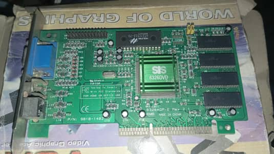 Rare Antique SiS 6326 8MB AGP Graphics Card (1999 Vintage)