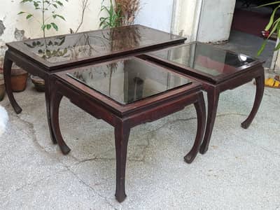 pure sheshum wood table set