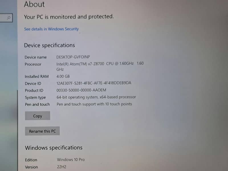 Laptop Microsoft surface 3 9