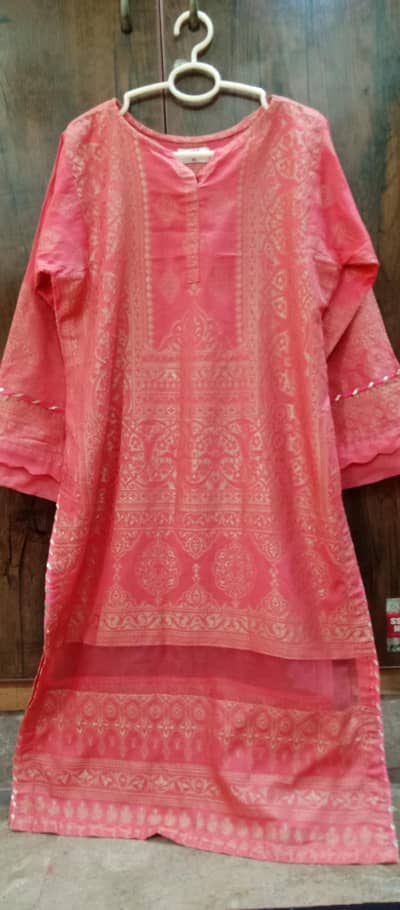 lawn jacard 2piece dress dubta shirt