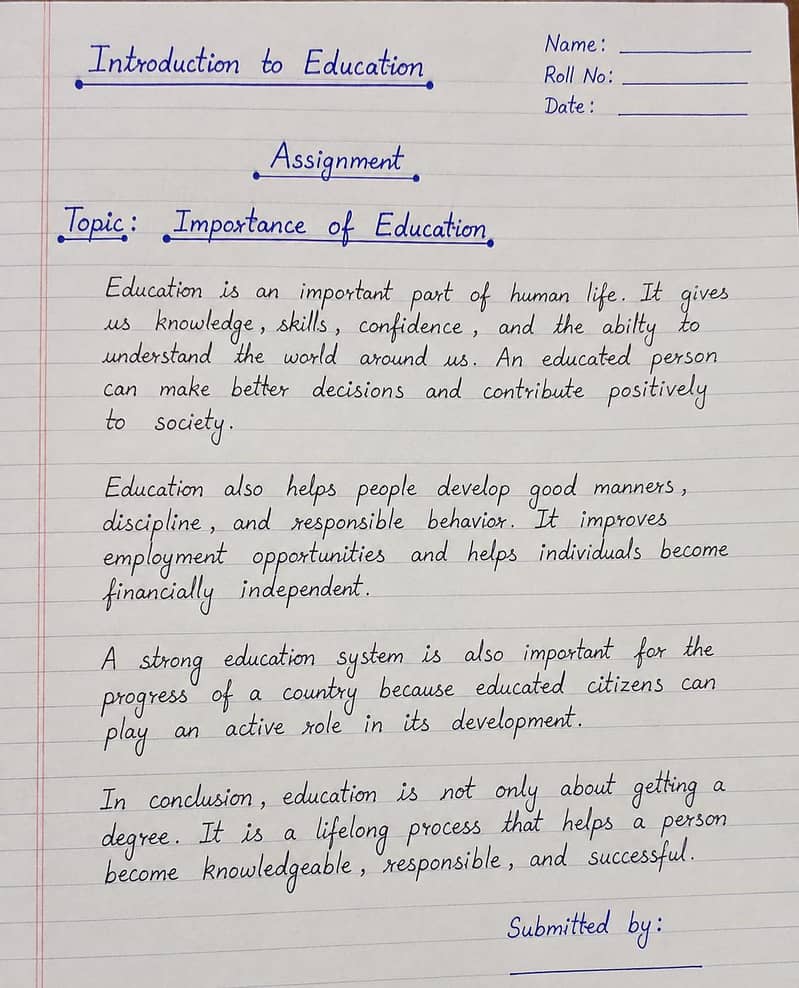 assignment writing AIOU available 1