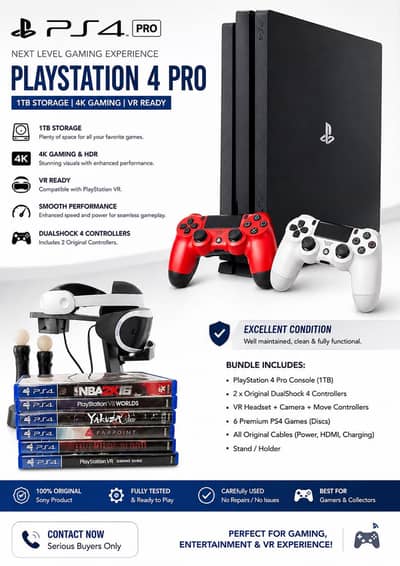 PLAYSTATION 4 PRO – COMPLETE GAMING & VR BUNDLE