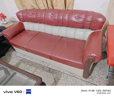5 seater leather sofa set,,, 10/10 condition