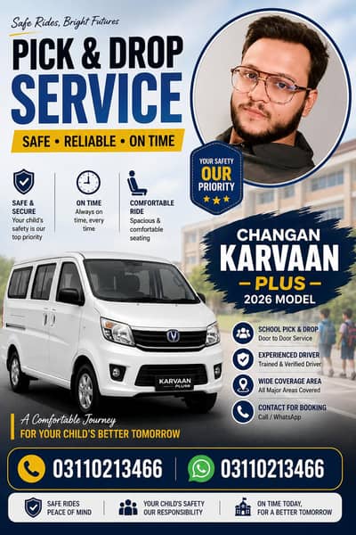 School & office Pick & Drop Service – Changan Karvaan Plus 2026