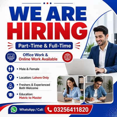 WE ARE HIRING MALE AND FEMALE STAFF FOR PART TIME WORK
