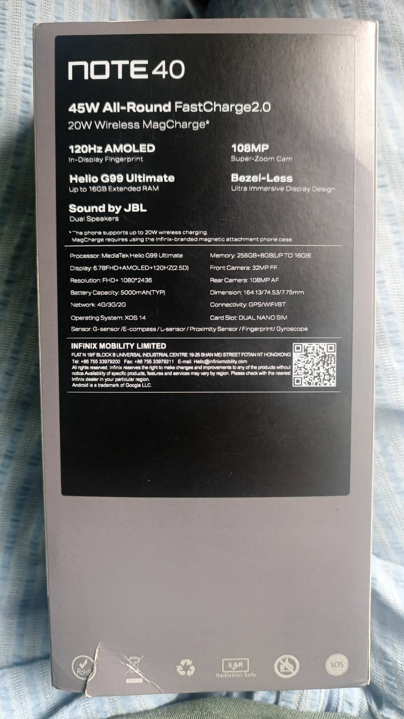 Infinix Note 40. 9