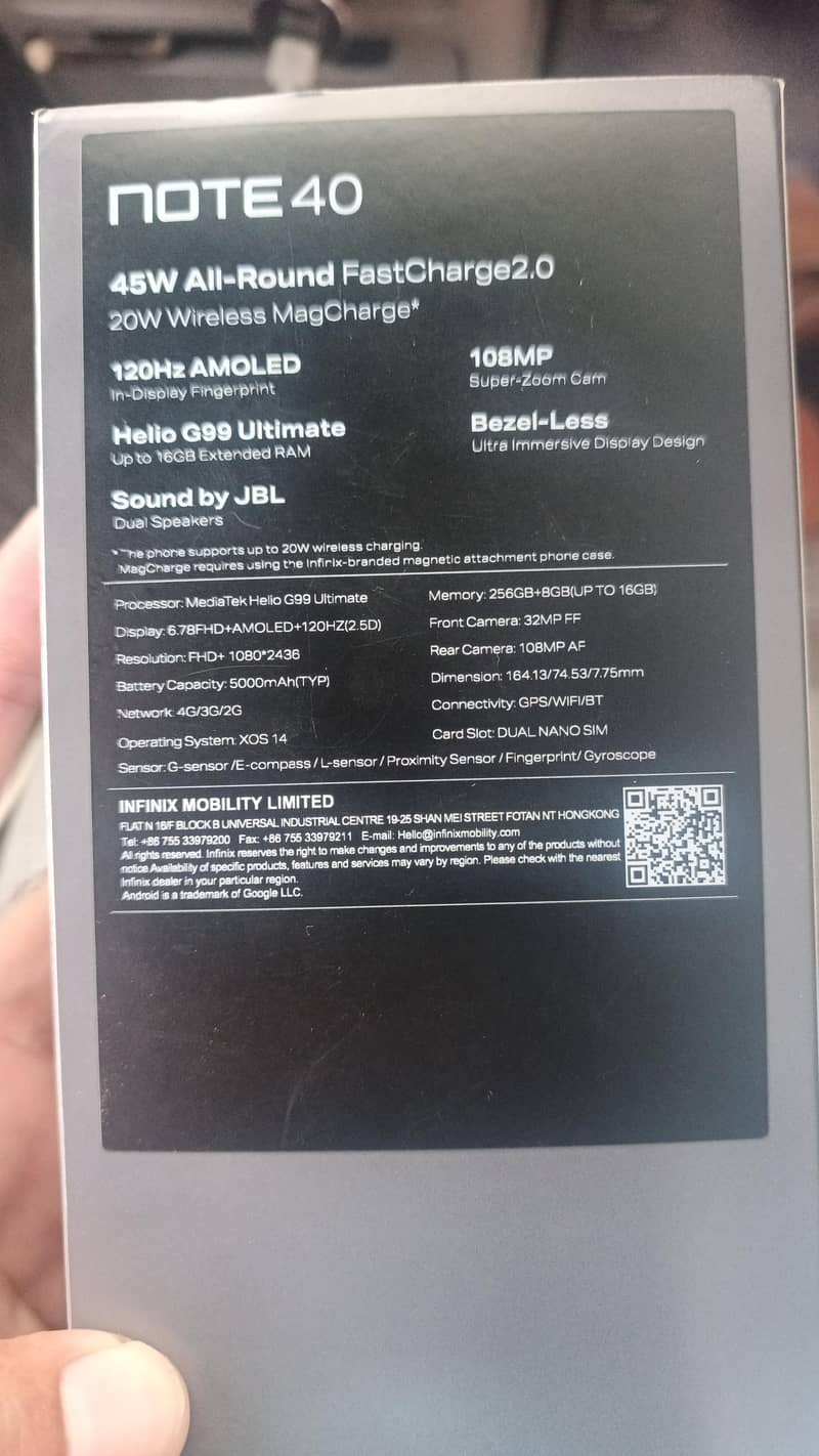Infinix Note 40. 12